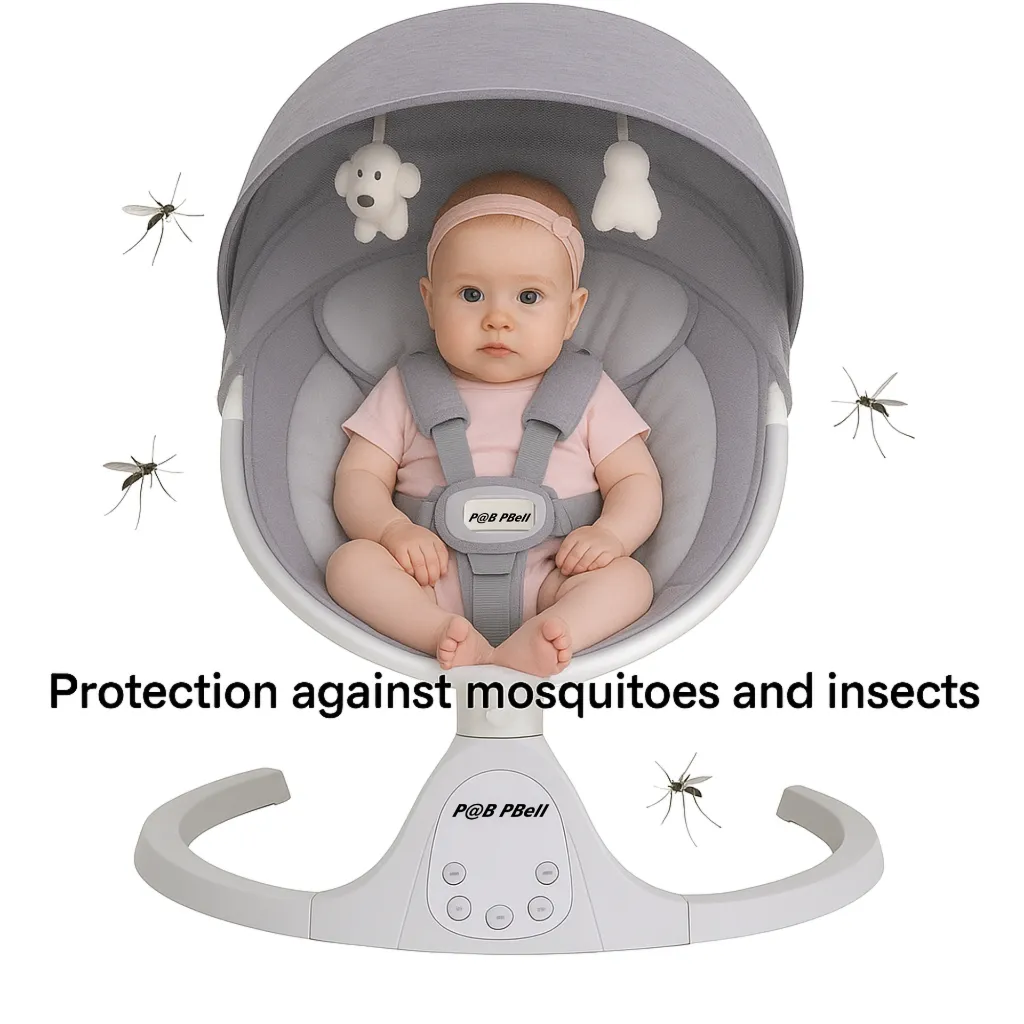 -safe baby swing; electric baby swing; best baby bouncer Canada; soothing baby cries; baby gift (1).webp