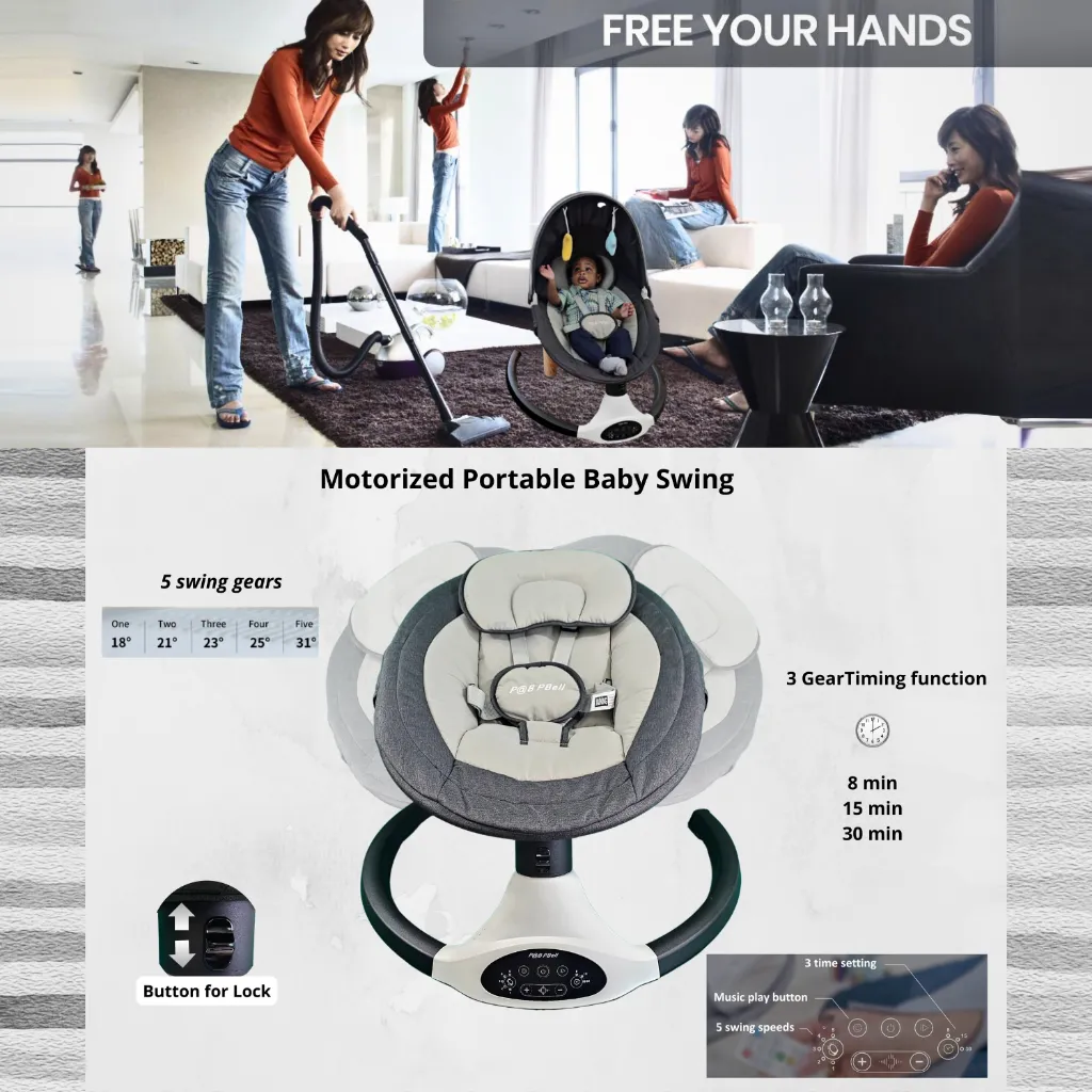 C-Soothing vibrations; Toy bar attachments; Safety harness; Entertainment features; Compact baby swing; Foldable baby swing; Bluetooth-enabled swing; Remote-controlle.webp