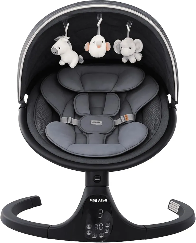 Balançoire bébé - 3 positions assises (Noire)